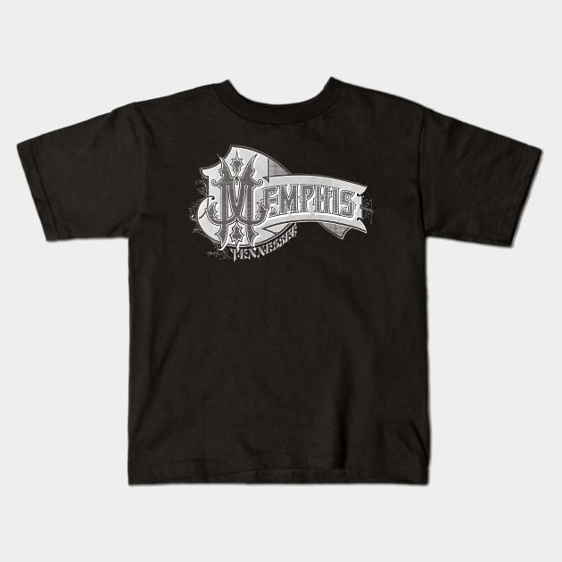 Vintage Memphis, TN Kids T-Shirt by DonDota